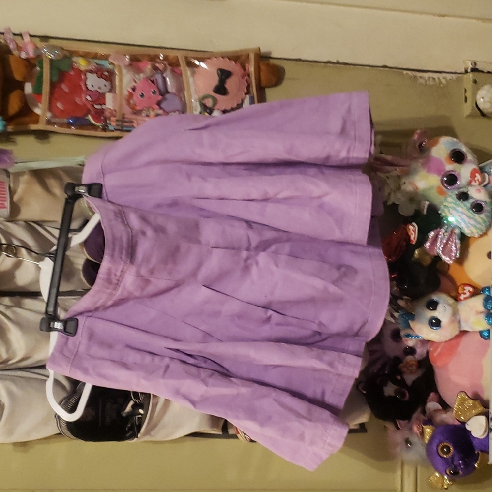 Nwot purple demin pleated mini skirt